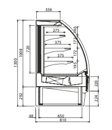 Vitrina refrigerada doble servicio INFRICO VON - DS - FrigeriaHosteleria.com