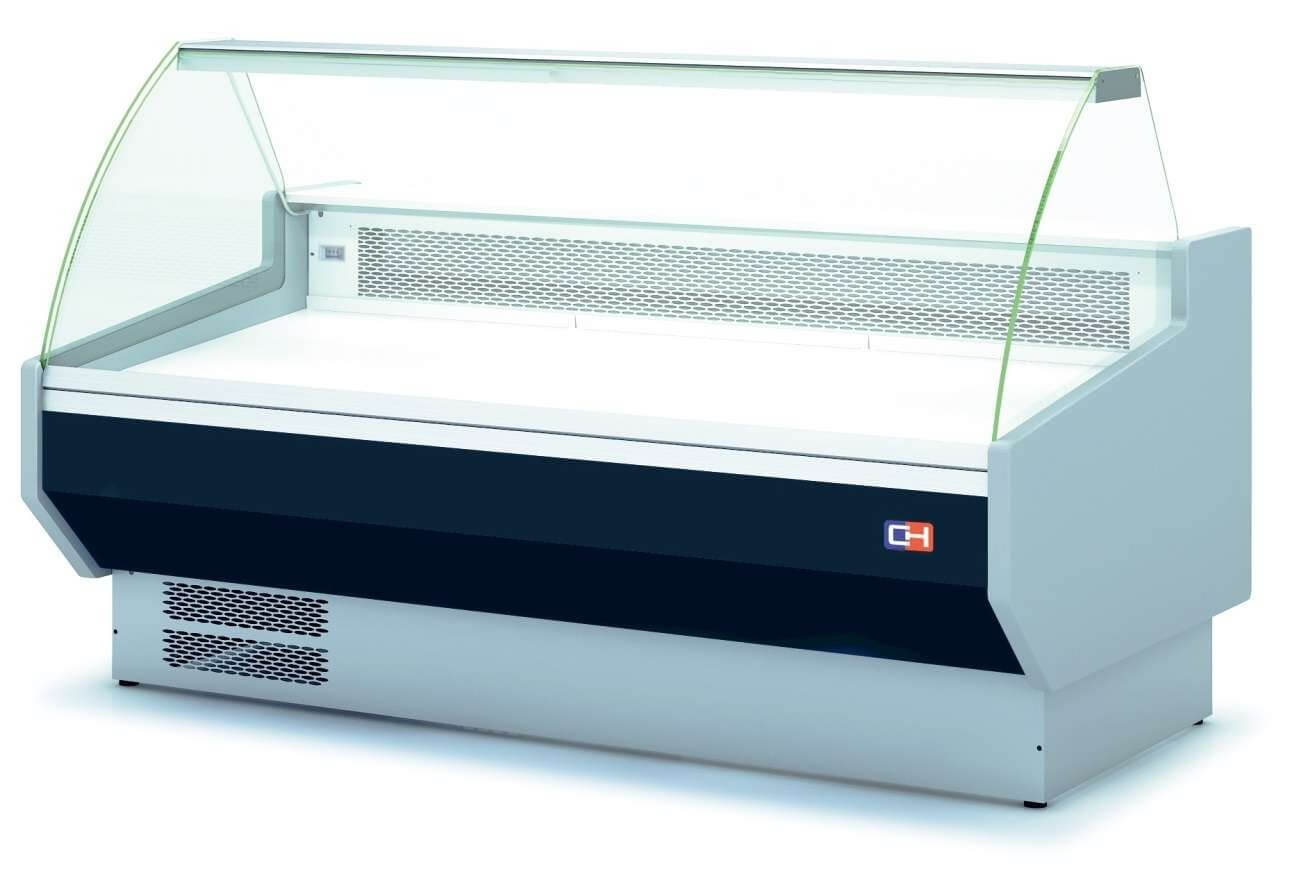 Vitrina Refrigerada Expositora Cristal Curvo con Reserva Decoración Negra Fondo 100 de 1525 x1100 x1235h mm BADAJOZ VEC150 - 10 - FrigeriaHosteleria.com
