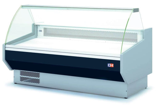 Vitrina Refrigerada Expositora Cristal Curvo con Reserva Decoración Negra Fondo 100 de 1525 x1100 x1235h mm BADAJOZ VEC150 - 10 - FrigeriaHosteleria.com