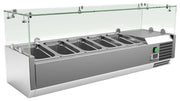 Vitrina refrigerada ingredientes 5 cubetas GN1/4 ancho 120 VRX1200330FG - FrigeriaHosteleria.com