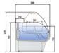 Vitrina refrigerada para ingredientes con cubetas cristal curvo fondo 108 CORECO CVE - 10 - C - ES - FrigeriaHosteleria.com