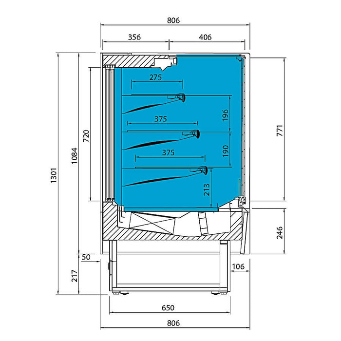Vitrina refrigerada pastelería INFRICO VON - PR Onix - FrigeriaHosteleria.com