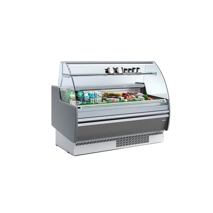 Vitrina refrigerada ventilada con almacén cristal curvo INFRICO Marbella VMB - RU - FrigeriaHosteleria.com