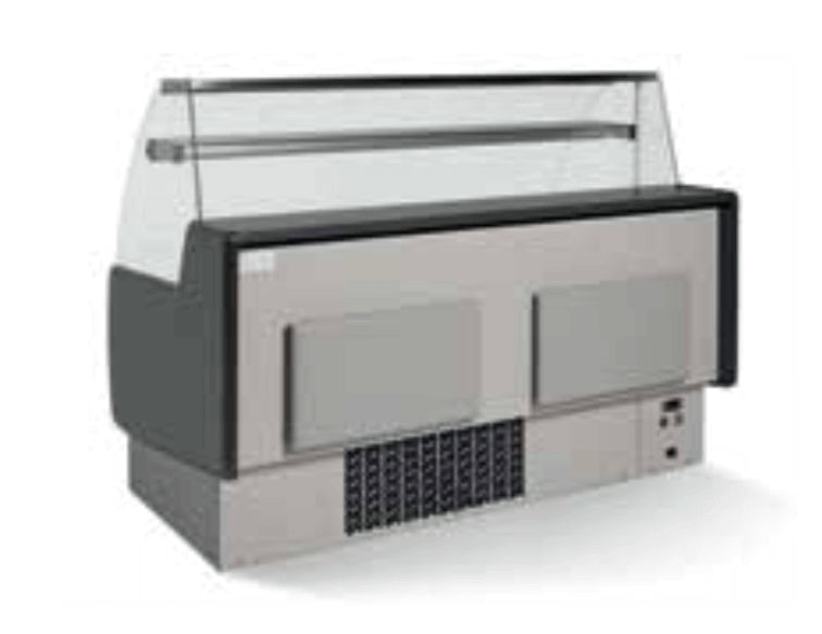 Vitrina refrigerada ventilada con almacén cristal recto INFRICO Marbella VMB-RUP