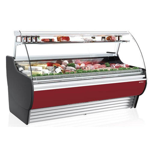 Vitrina refrigerada ventilada cristal curvo INFRICO VMD - SU - FrigeriaHosteleria.com