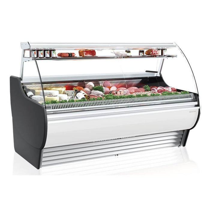 Vitrina refrigerada ventilada cristal curvo INFRICO VMD - SU - FrigeriaHosteleria.com