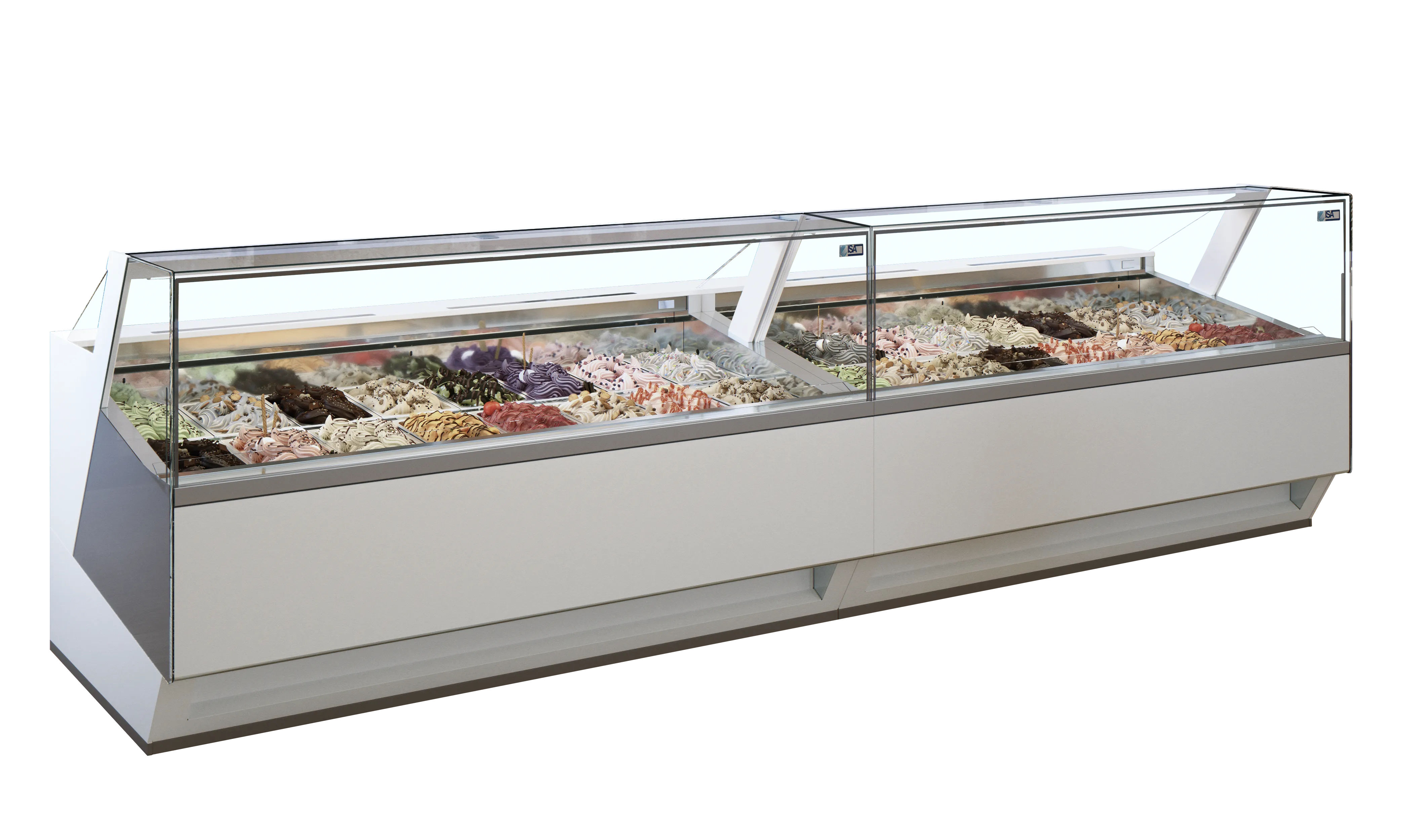 Vitrina de helados capacidad 12, 18 y 24 cubetas ISA DIVA