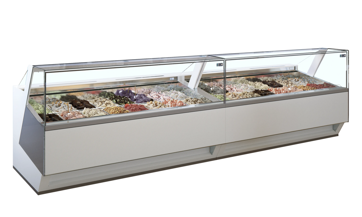 Vitrina de helados capacidad 12, 18 y 24 cubetas ISA DIVA