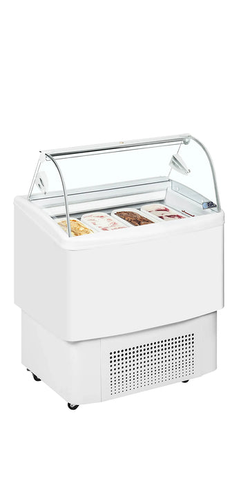 Vitrina de helados frío ventilado 4, 6 y 7 cubetas ISA Fiji