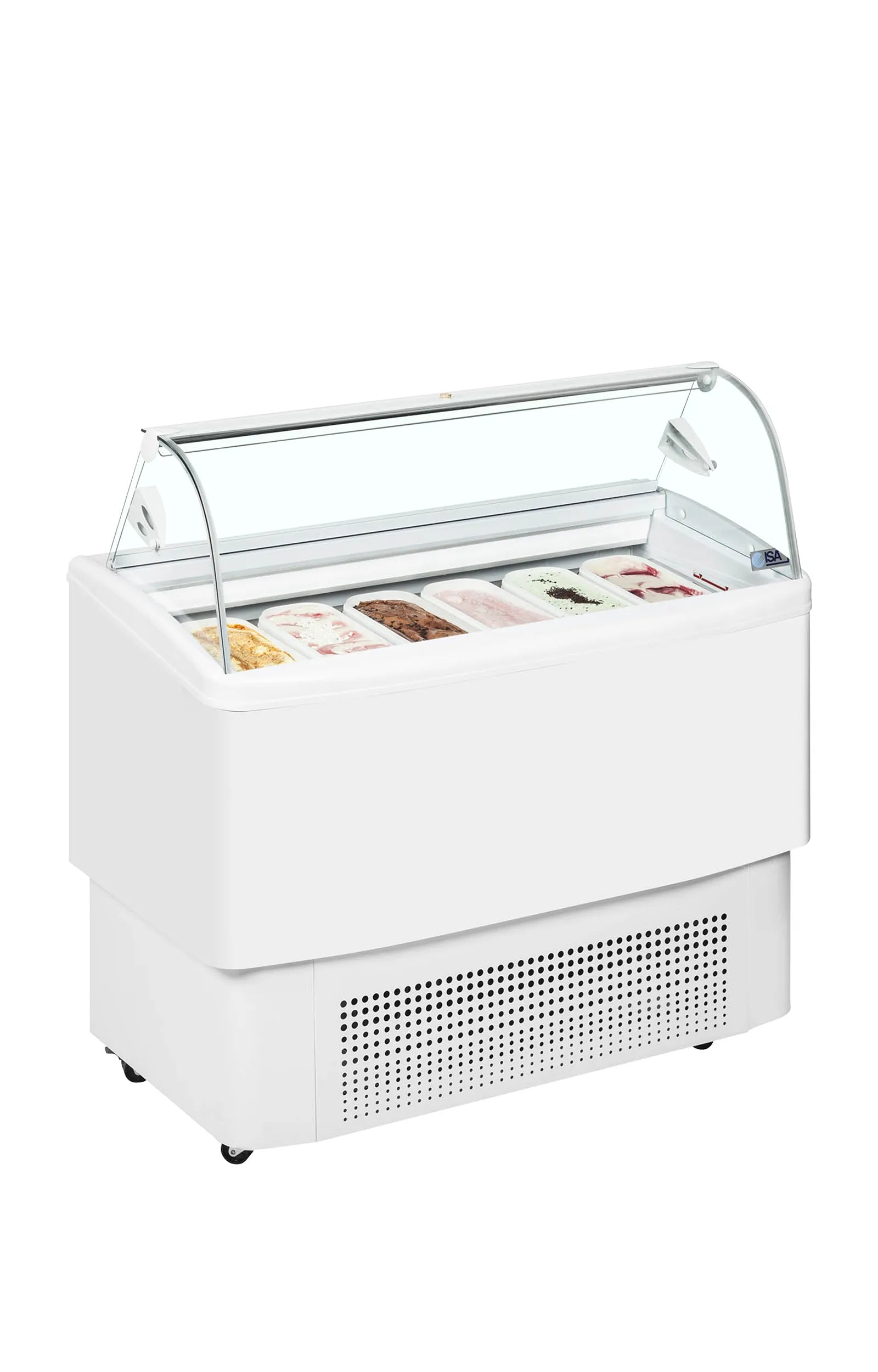 Vitrina de helados frío ventilado 4, 6 y 7 cubetas ISA Fiji