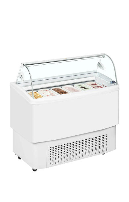 Vitrina de helados frío ventilado 4, 6 y 7 cubetas ISA Fiji