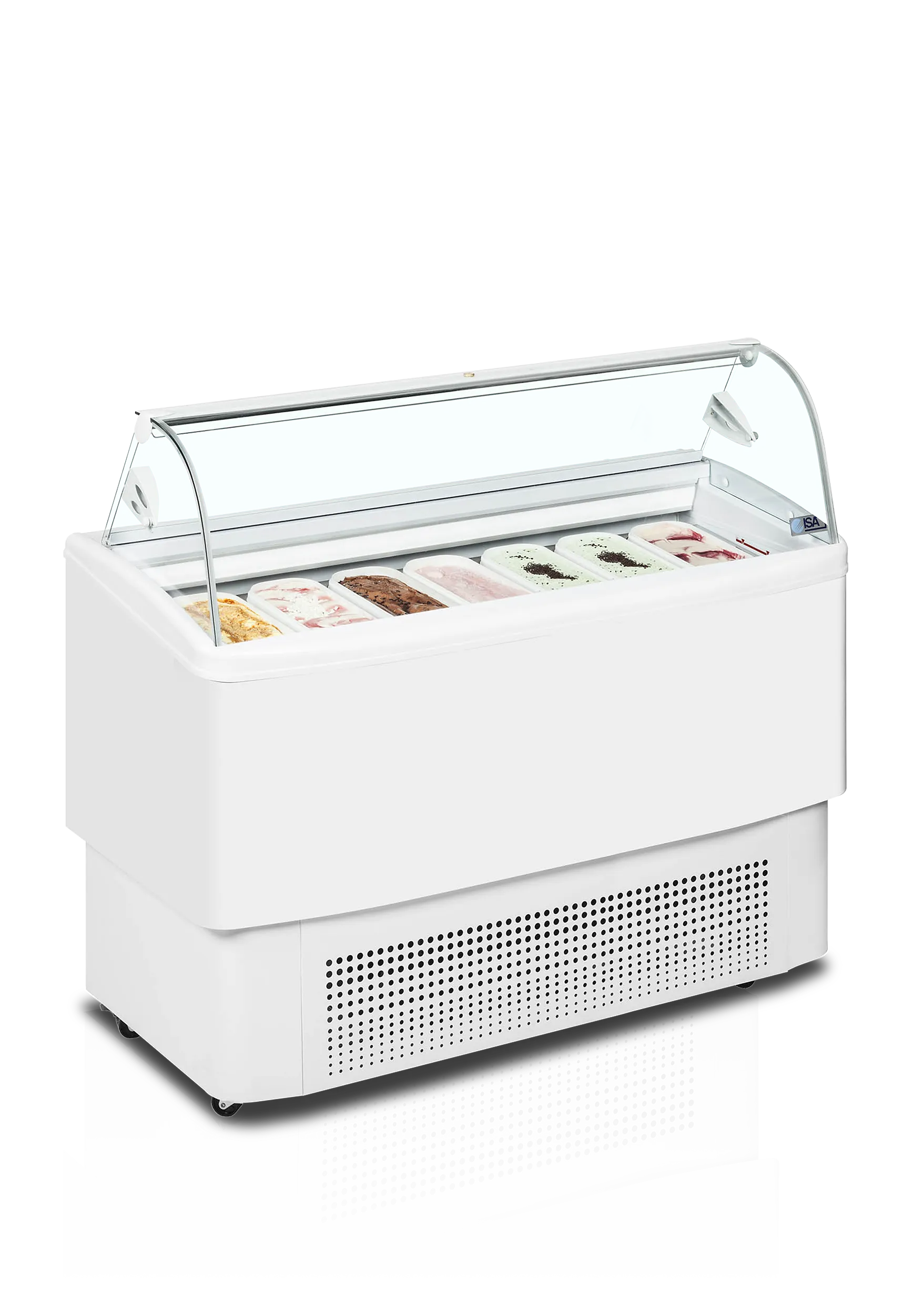 Vitrina de helados frío ventilado 4, 6 y 7 cubetas ISA Fiji