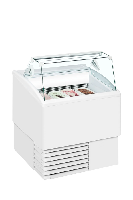 Vitrina de helados capacidad 4 a 7 cubetas ISA Isetta