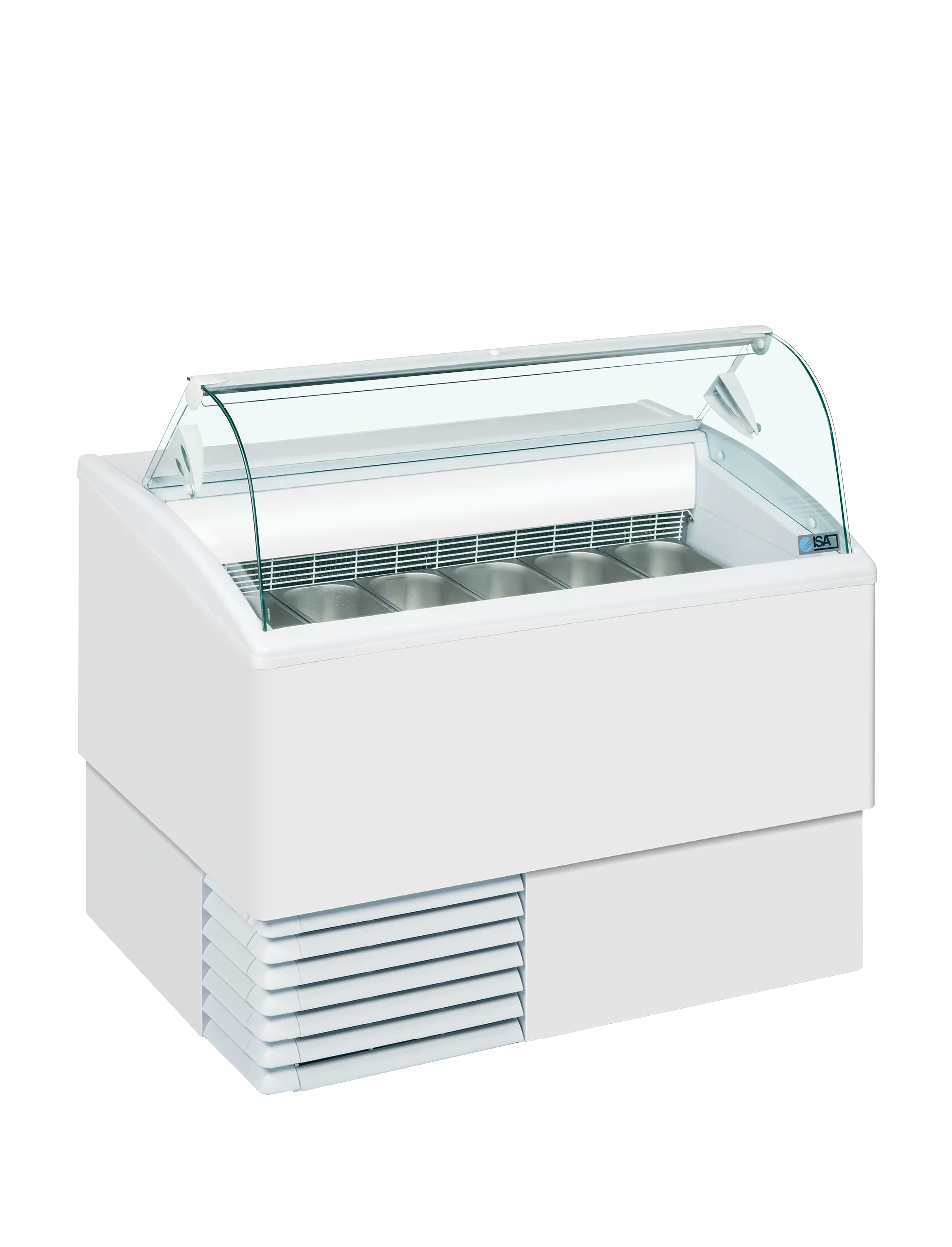 Vitrina de helados capacidad 4 a 7 cubetas ISA Isetta