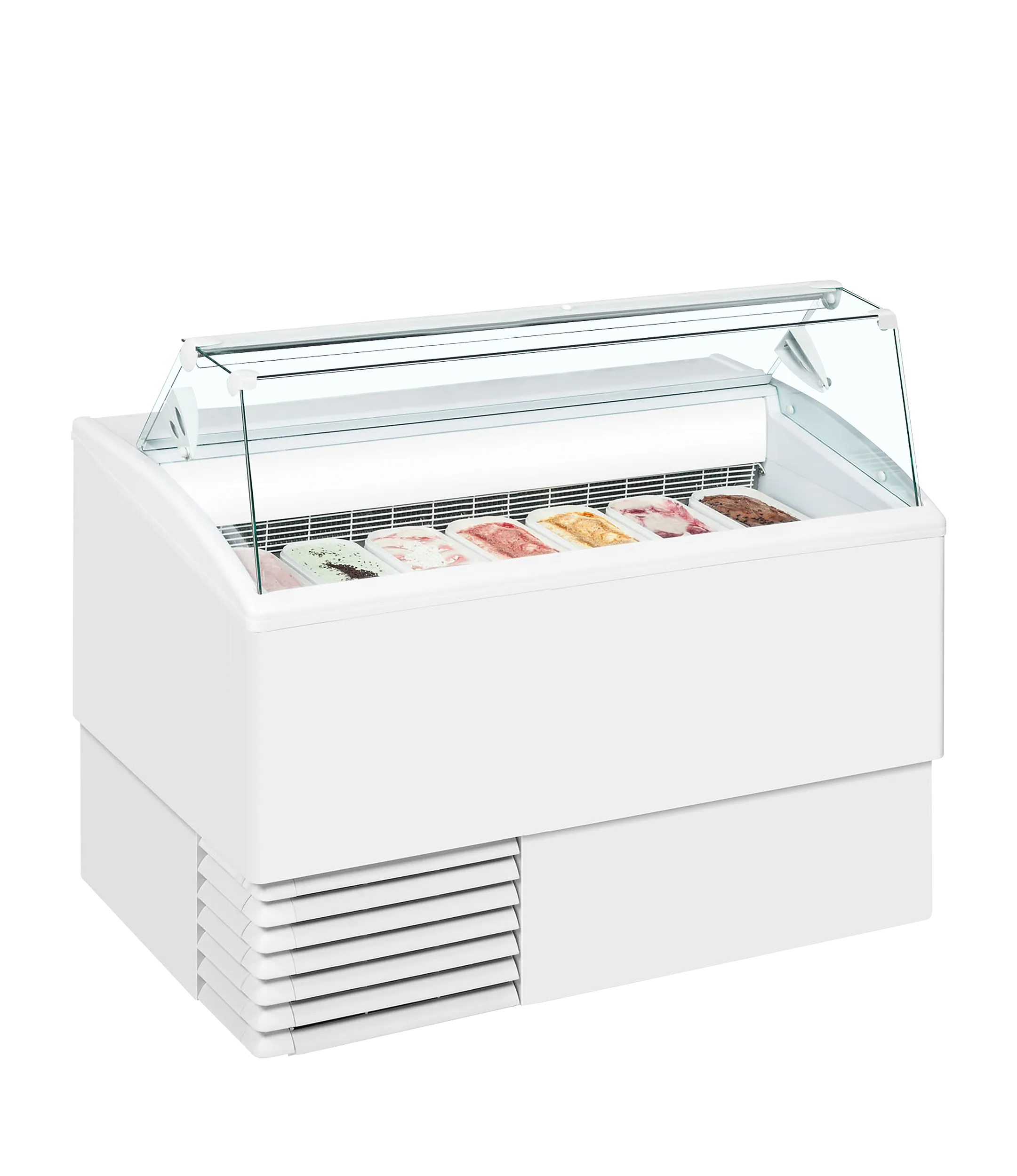 Vitrina de helados capacidad 4 a 7 cubetas ISA Isetta