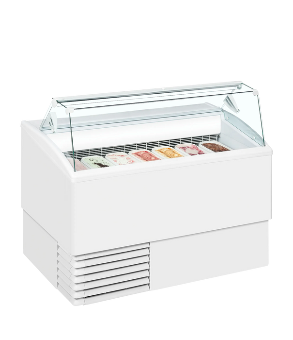 Vitrina de helados capacidad 4 a 7 cubetas ISA Isetta