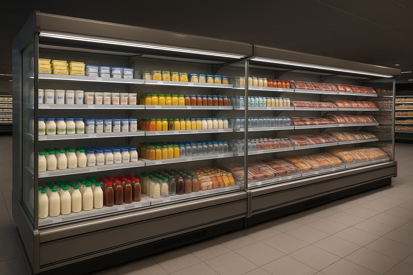 vitrinas mural refrigeradas de supermercado