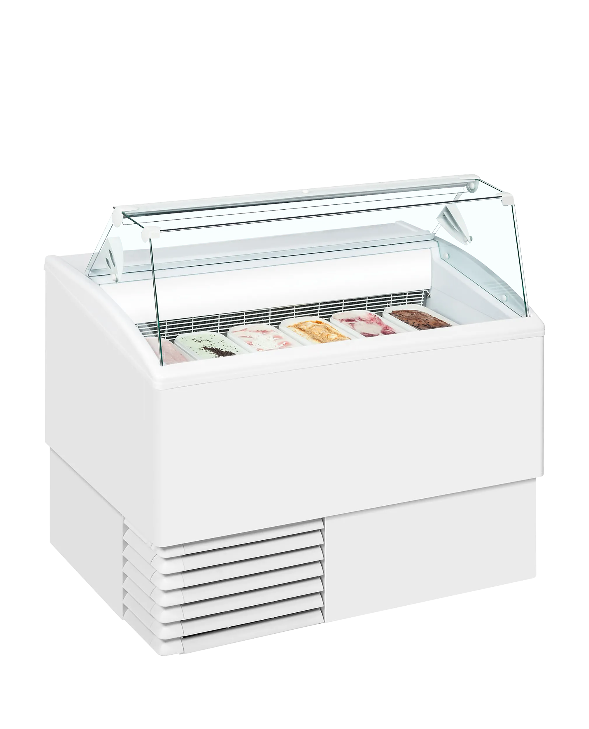 Vitrina de helados capacidad 4 a 7 cubetas ISA Isetta