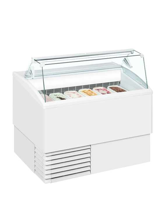 Vitrina de helados capacidad 4 a 7 cubetas ISA Isetta